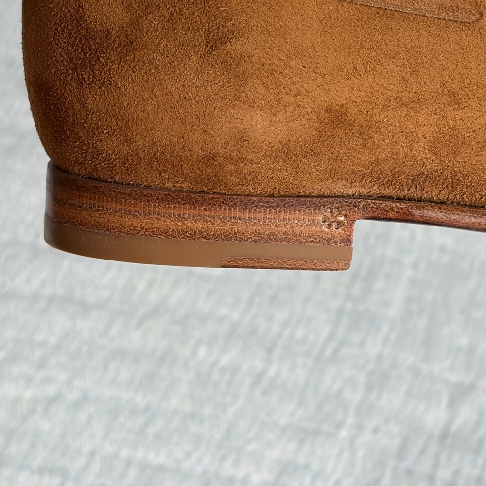 Ralph Lauren Purple Label Quillis Tassel Loafers Teak Calf Suede EU 38.5 US 8.5 - Picture 16 of 16